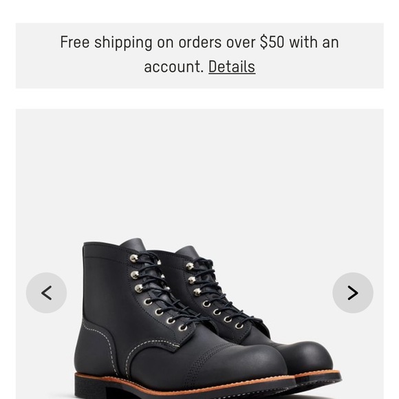 Black Leather Red Wing Iron Ranger Boots - Picture 7 of 9